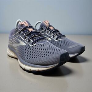 Brooks Ghost 12 Womens Size 8 Running Shoes Grey Purple Pink 1203051B086